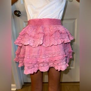 Love Shack Fancy Girls Billie Skirt - Pink - Size 4-5